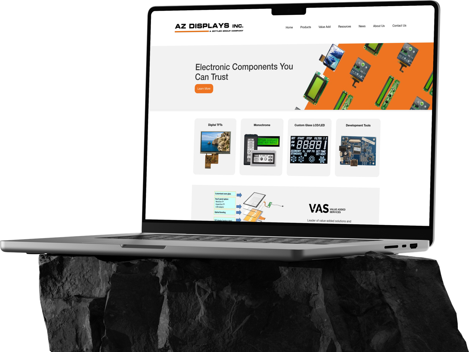 Zettler Group Website Mockup
